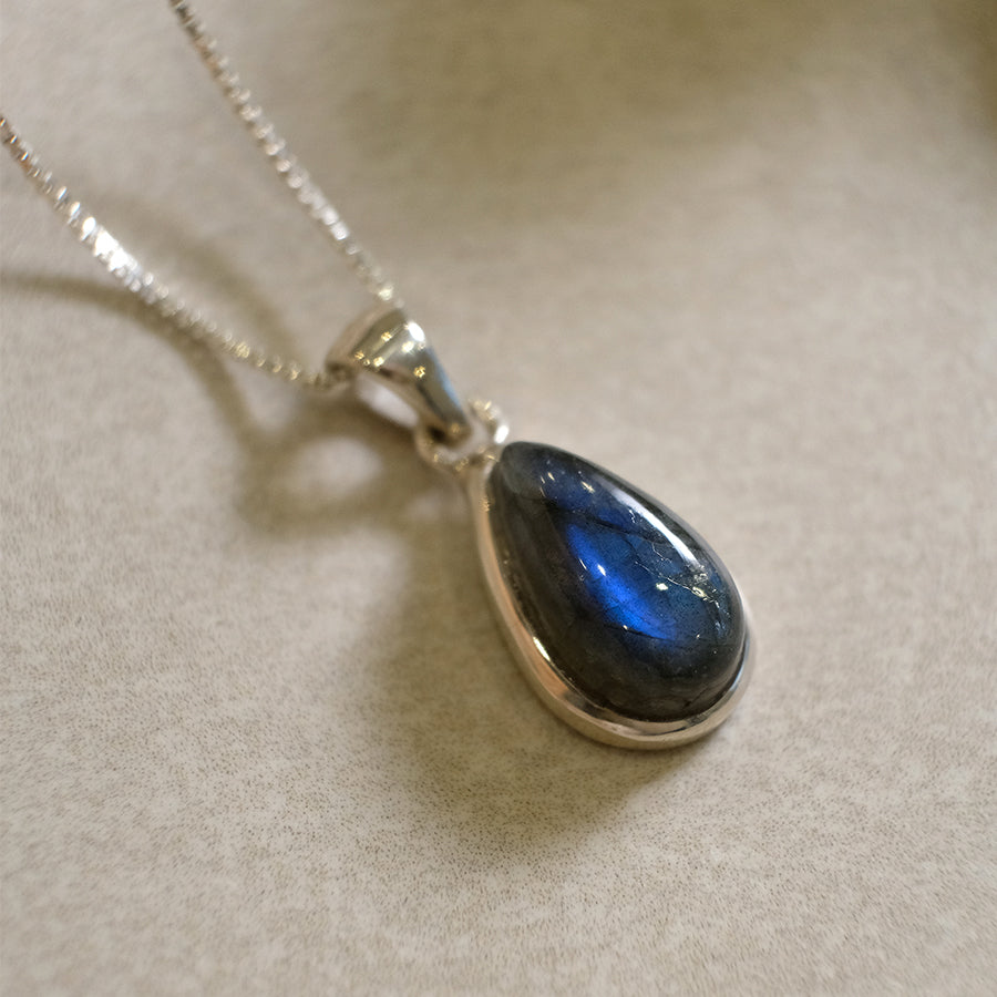 "Nova" L Labradorit | Venezianerkette | Silber