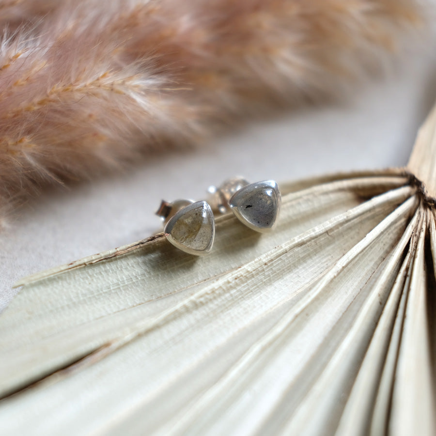 "Eclipse" Labradorit | Ohrstecker | Silber