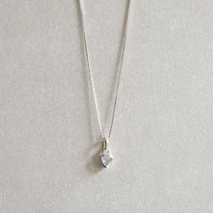 "Eclipse" Regenbogen-Mondstein | Venezianerkette | Silber