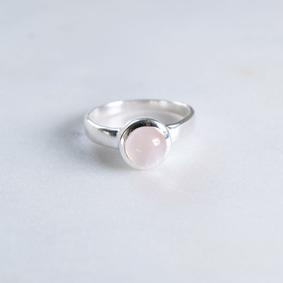 Rosenquarz | Ring | Silber - Einzelstück Größe 50