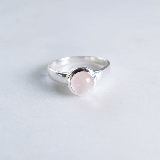 Rosenquarz | Ring | Silber - Einzelstück Größe 50