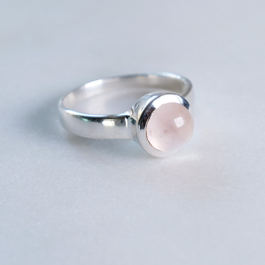 Rosenquarz | Ring | Silber - Einzelstück Größe 50