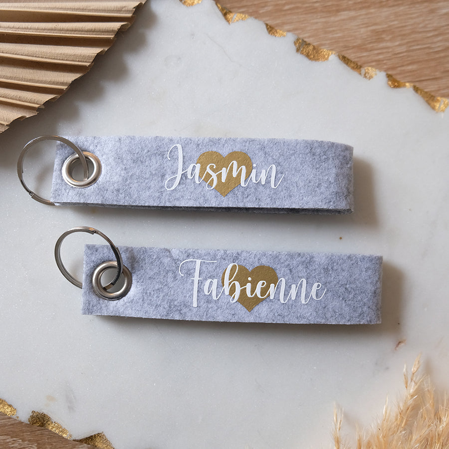 Personalisierter Schlüsselanhänger | Filz