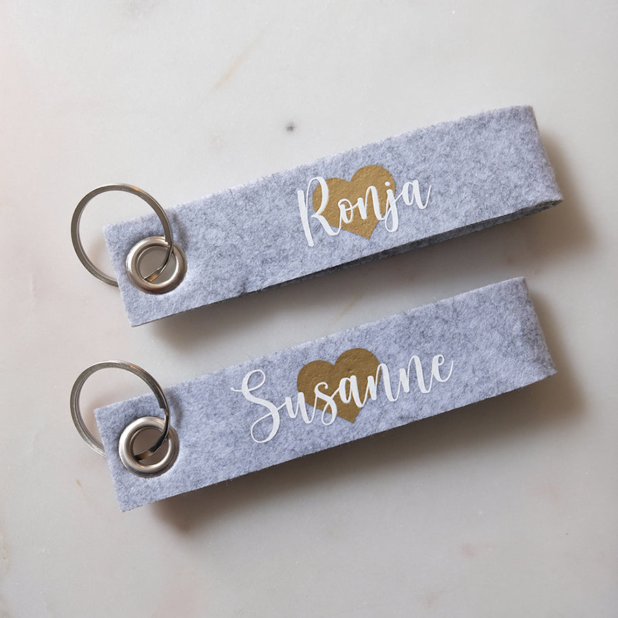 Personalisierter Schlüsselanhänger | Filz