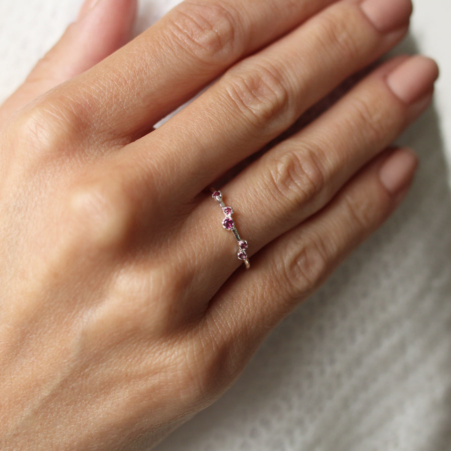 "Lumina Fine" Rhodolith | Ring | Silber - Einzelstück Größe 57