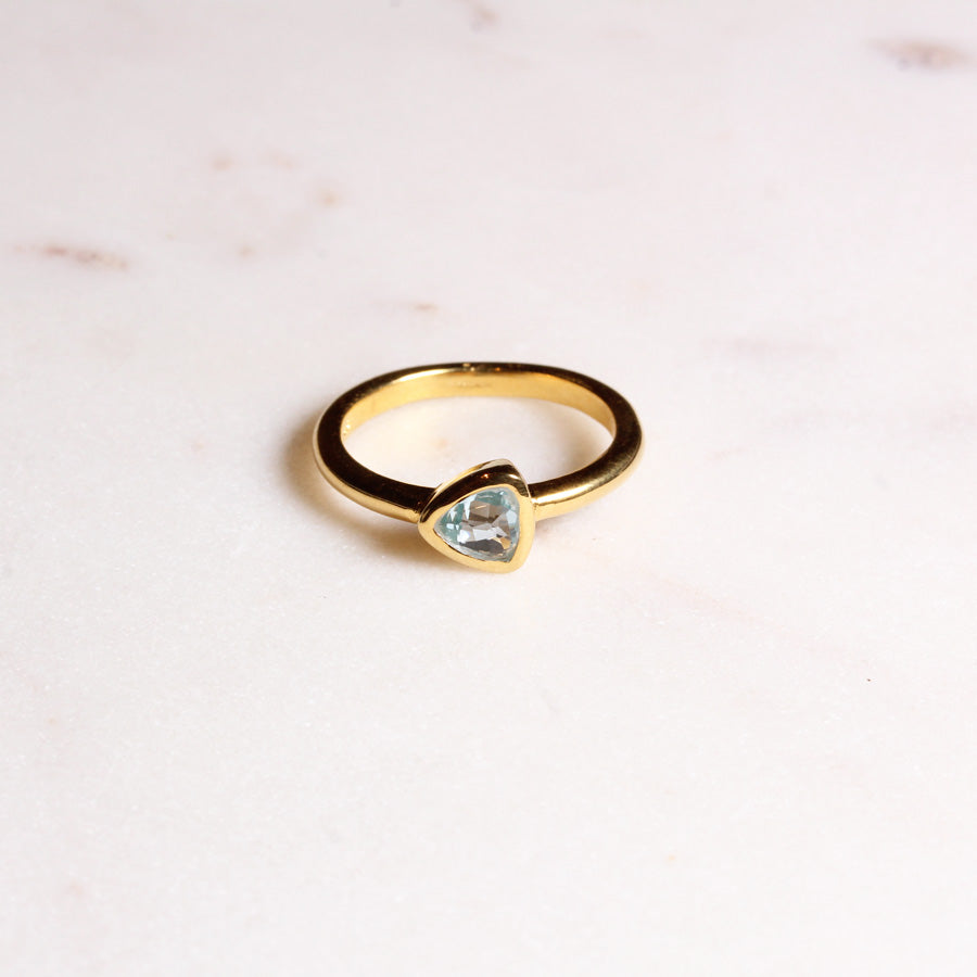 "Eclipse" Blautopas | Ring | Gold