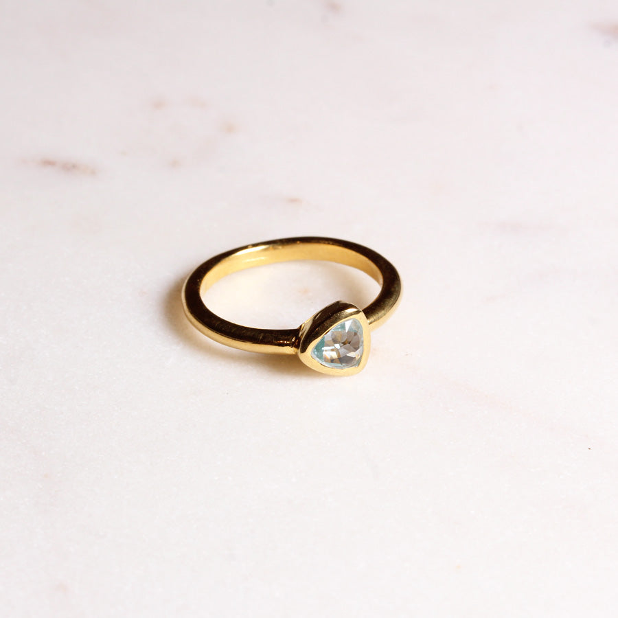 "Eclipse" Blautopas | Ring | Gold