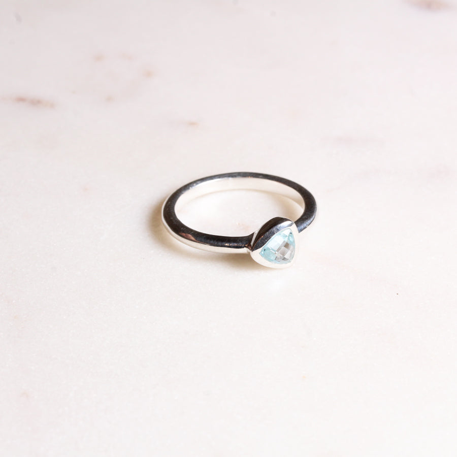 "Eclipse" Blautopas | Ring | Silber