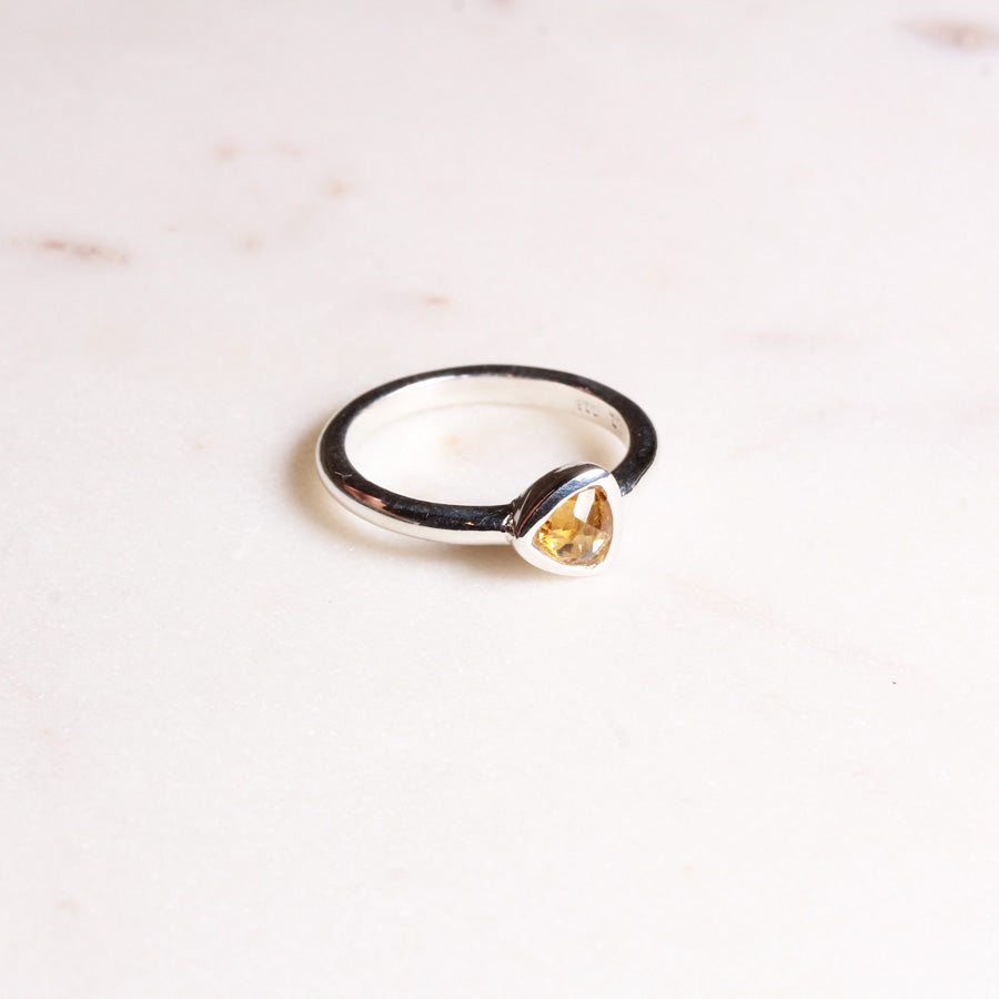 "Eclipse" Citrin | Ring | Silber - Einzelstück Größe 57
