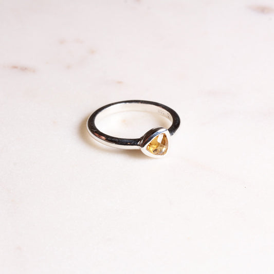 "Eclipse" Citrin | Ring | Silber - Einzelstück Größe 57