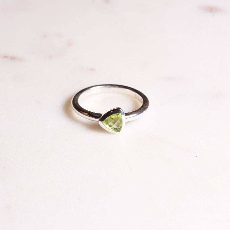 "Eclipse" Olivin | Ring | Silber