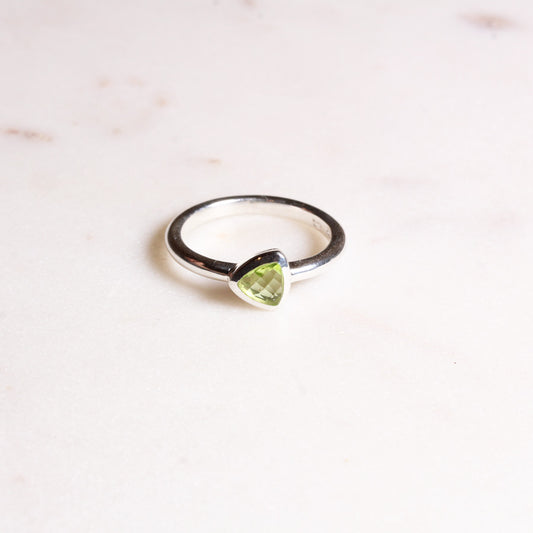 "Eclipse" Olivin | Ring | Silber