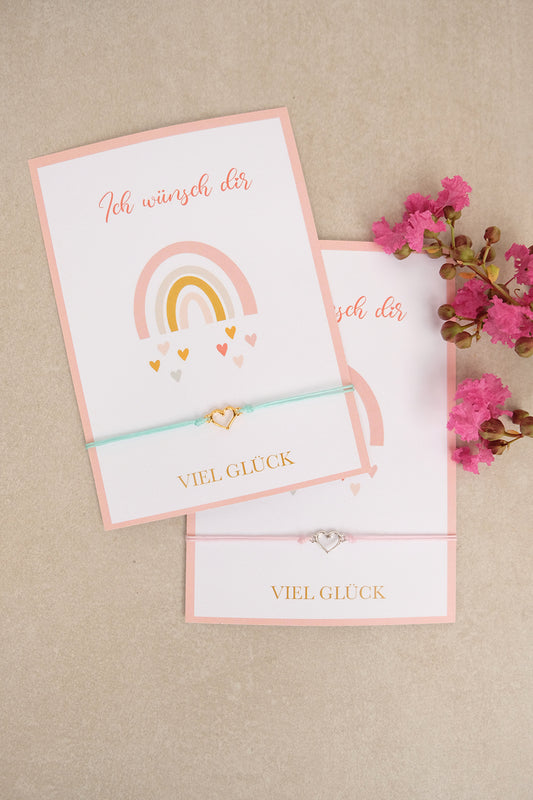 Armband Herz | Geschenkkarte | Metall