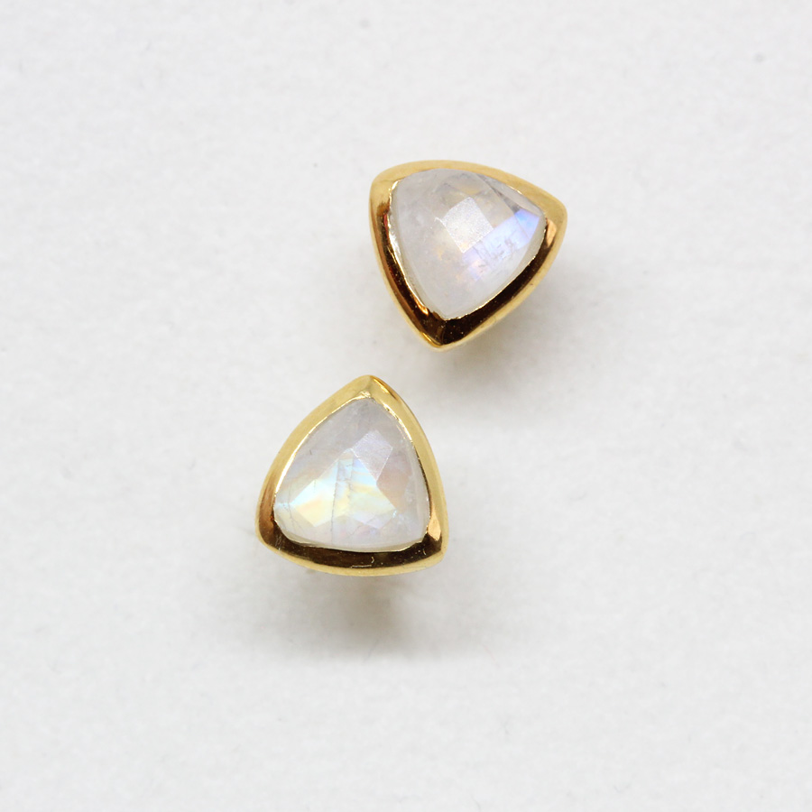 Mondstein gold // Ohrringe