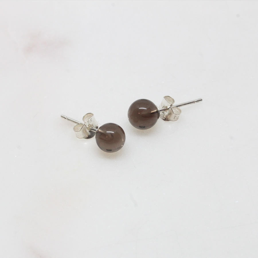 Rauchquarz Ohrstecker