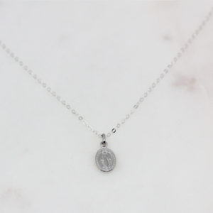 Madonna mini // Ankerkette silber