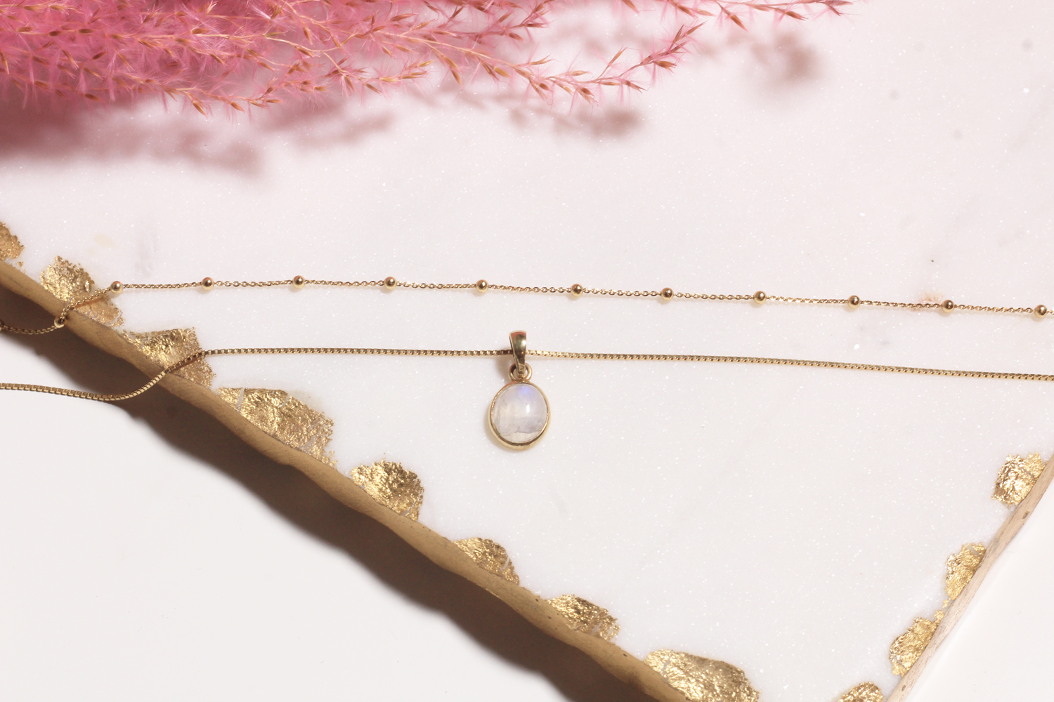 Steffiliebt Mondsteinkette silber