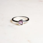 Amethyst Ring Triangel Silber