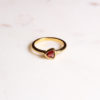 Granat Ring Triangel Gold