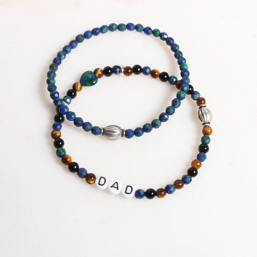 Armband Azurit Tigerauge Onyx