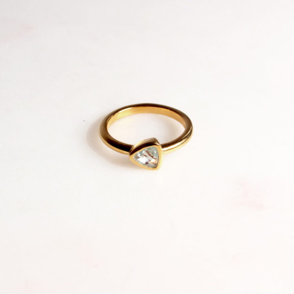 Ring Triangel Grünquarz