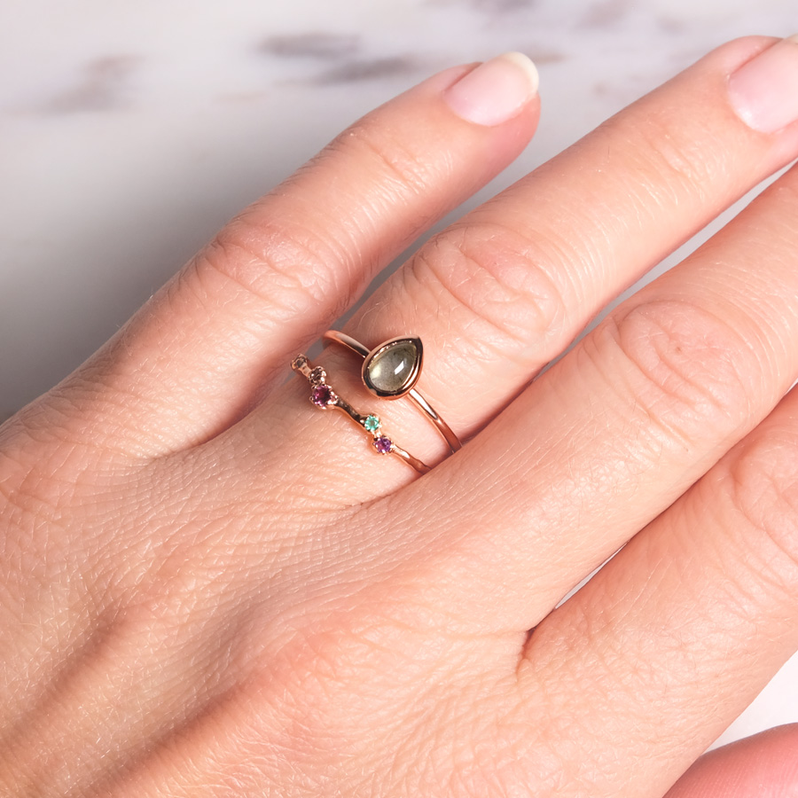 Ring Labradorit Roségold