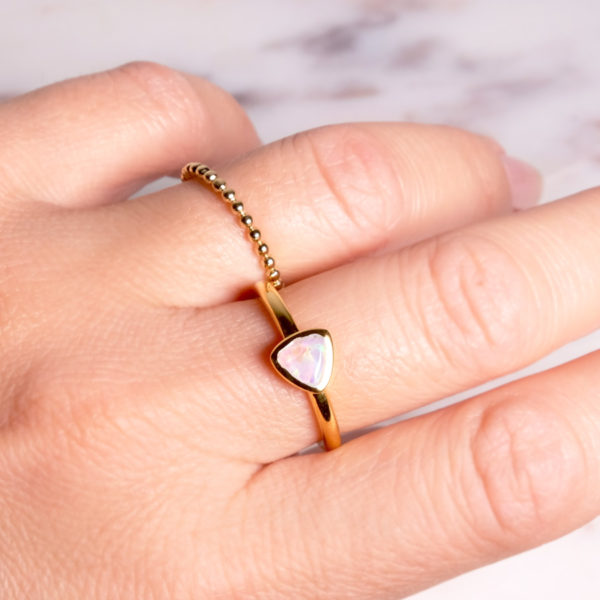 Triangel Ring Opal Gold