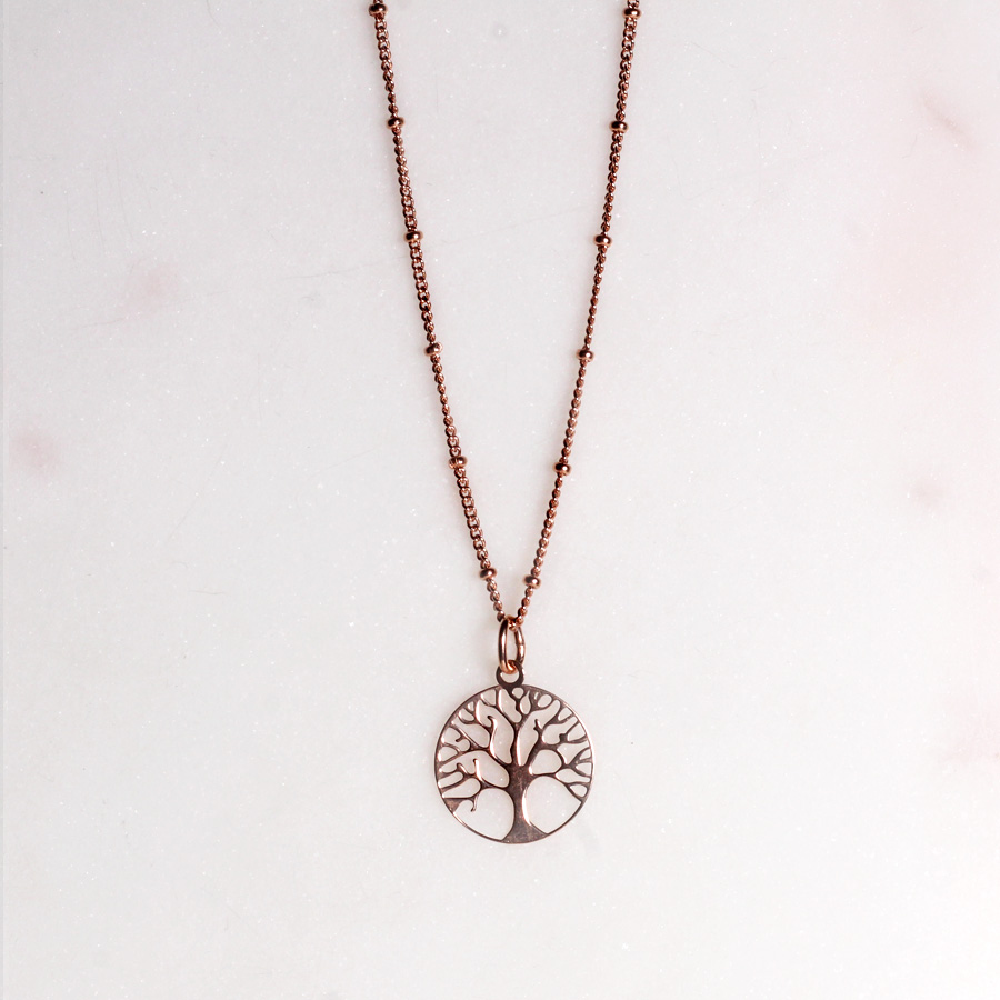 Lebensbaum Kette Roségold