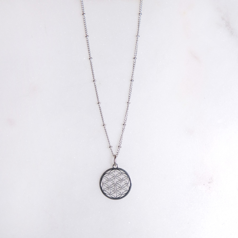 Lebensblume Kette Silber