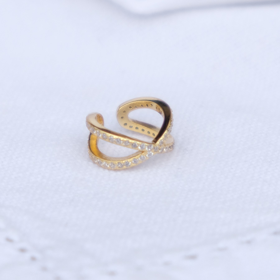 Earcuff Gold Zirkonia