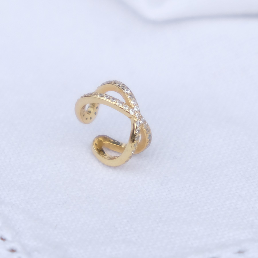 Earcuff Gold Zirkonia