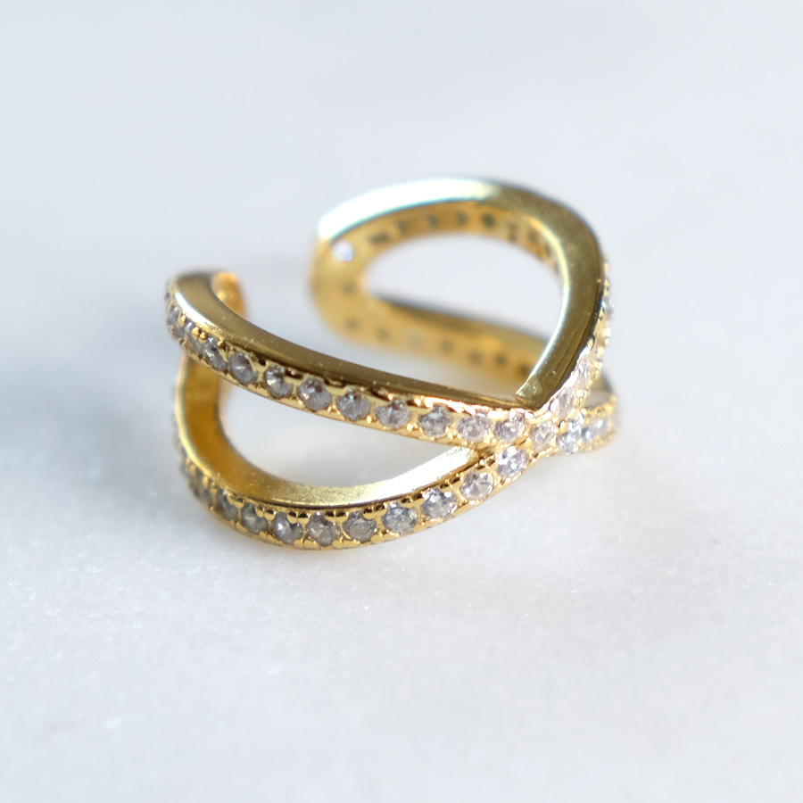 Earcuff Gold Zirkonia