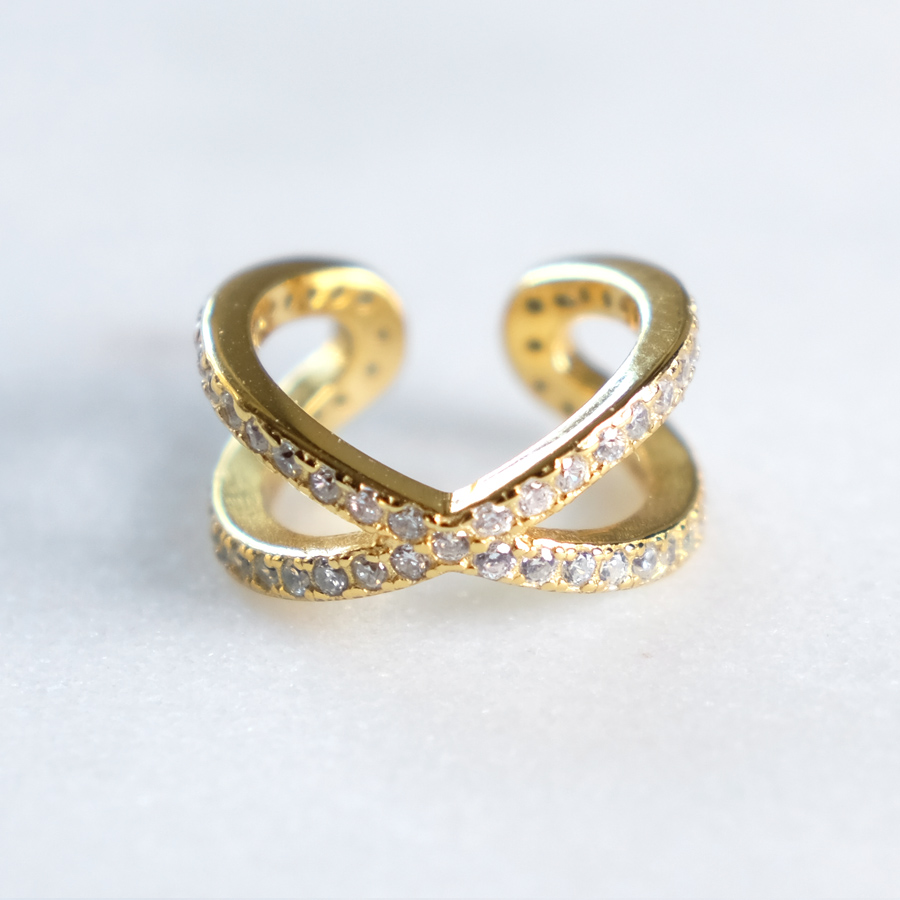 Earcuff Gold Zirkonia