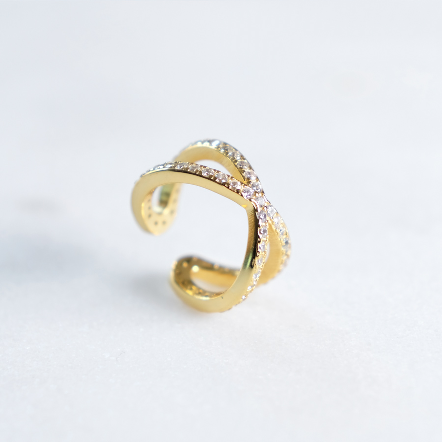 Earcuff Gold Zirkonia