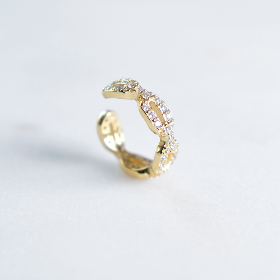 Earcuff Gold Zirkonia