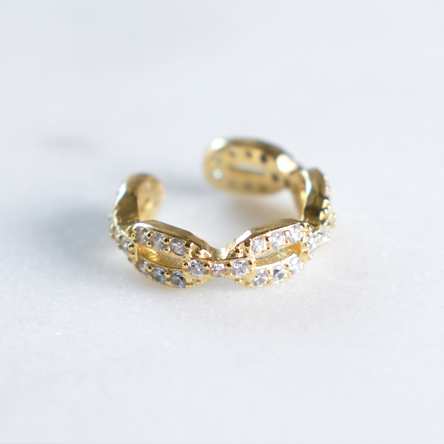 Earcuff Gold Zirkonia