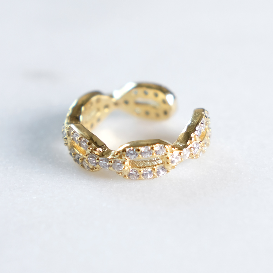 Earcuff Gold Zirkonia