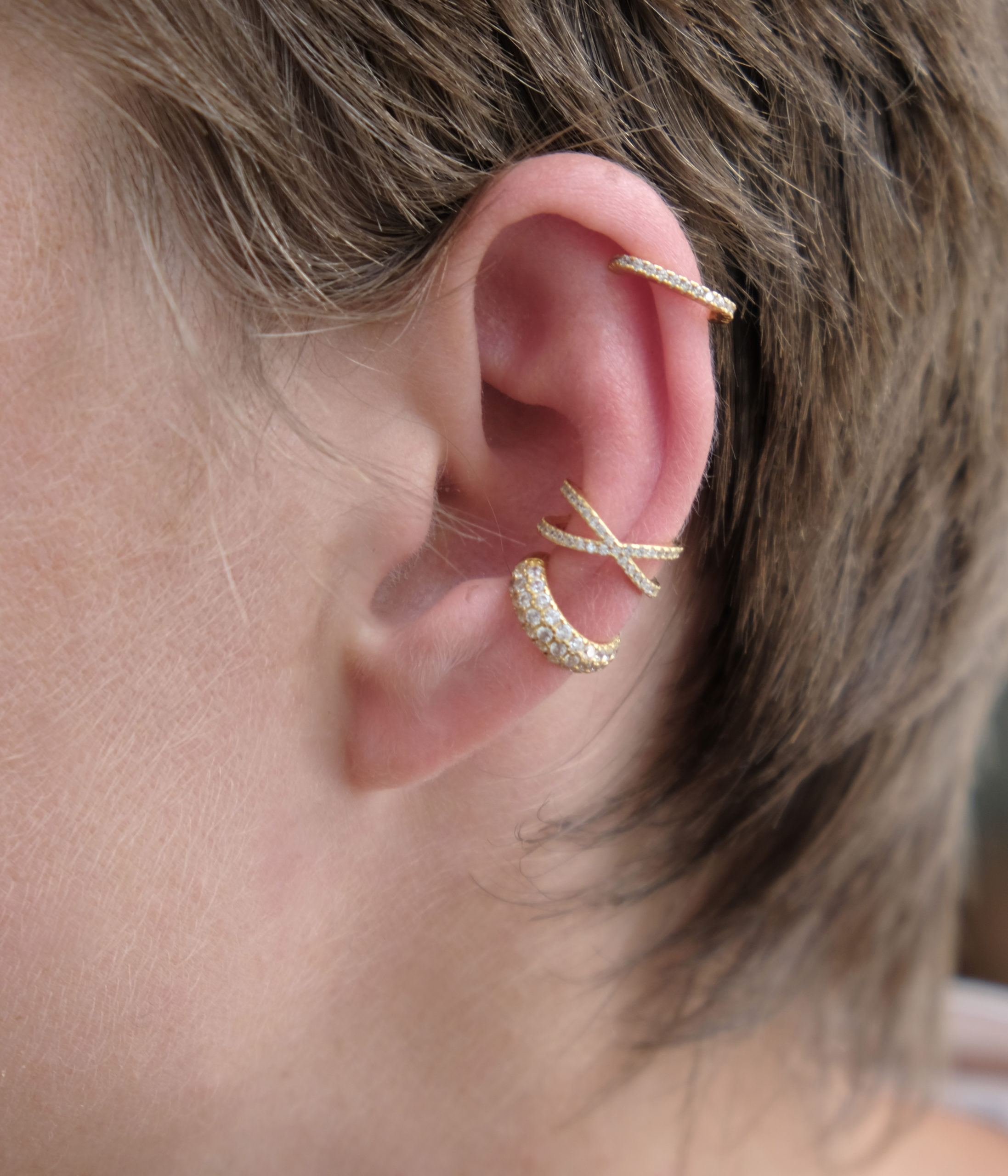 Earcuff Gold Zirkonia