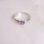 Dots Amethyst Ring 925 Silber