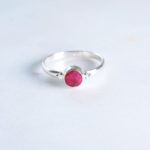 Dots Rubin Ring 925 Silber