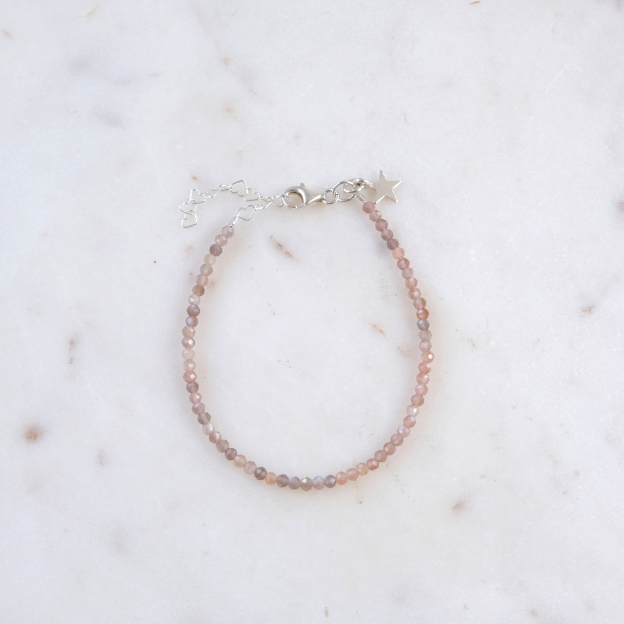 Mondstein Armkettchen Sternanhänger