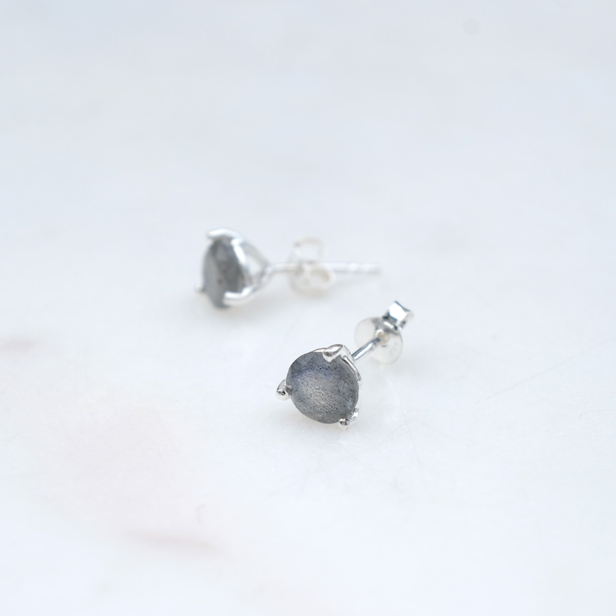 Ohrstecker Labradorit 925 Silber