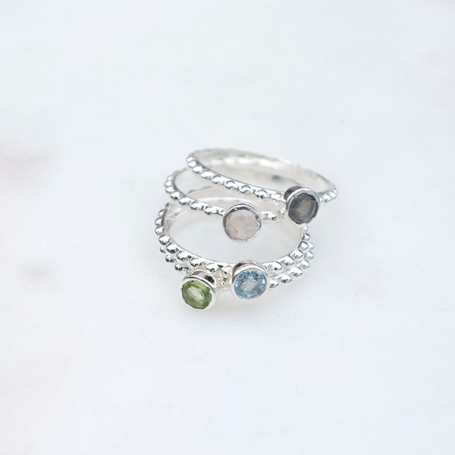 Silberring Dotted 925 Silber