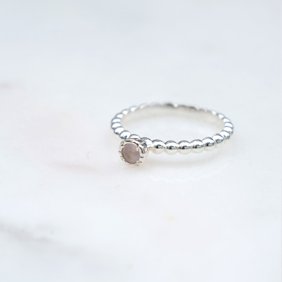 Silberring Princess 925 Silber Mondstein