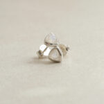 Regenbogenmondstein Silber Triangel // Ohrringe