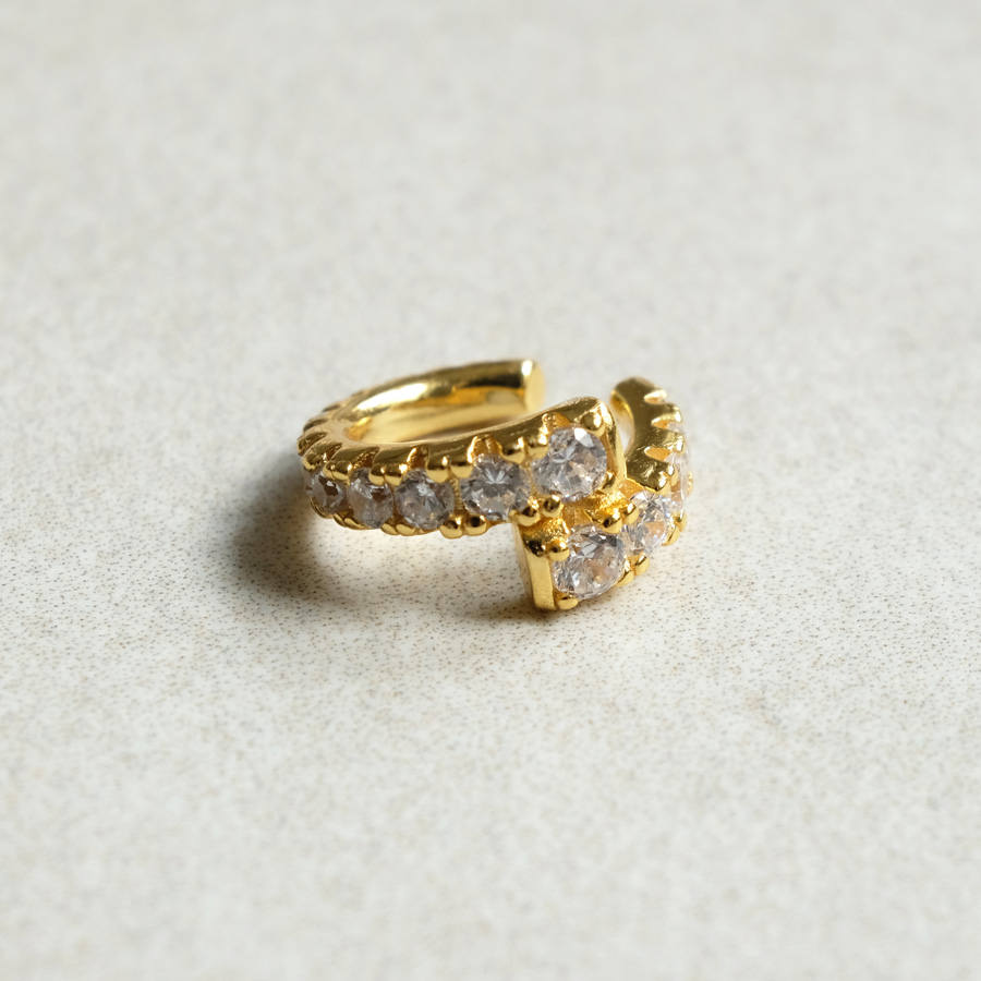 Earcuff 925 Silber Vergoldet Zirkonia