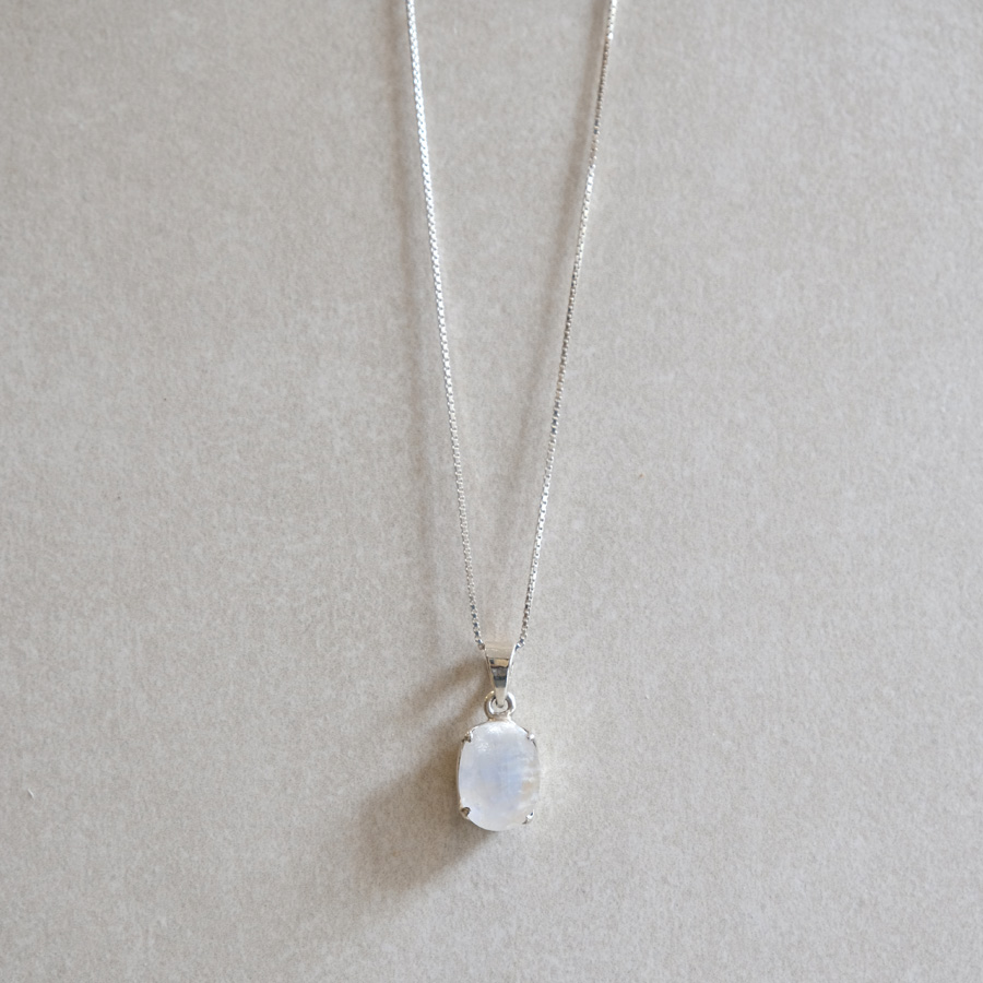 Regenbogen Mondstein facettiert // Venezianerkette