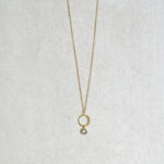 Labadorite Circle Drop // Kette