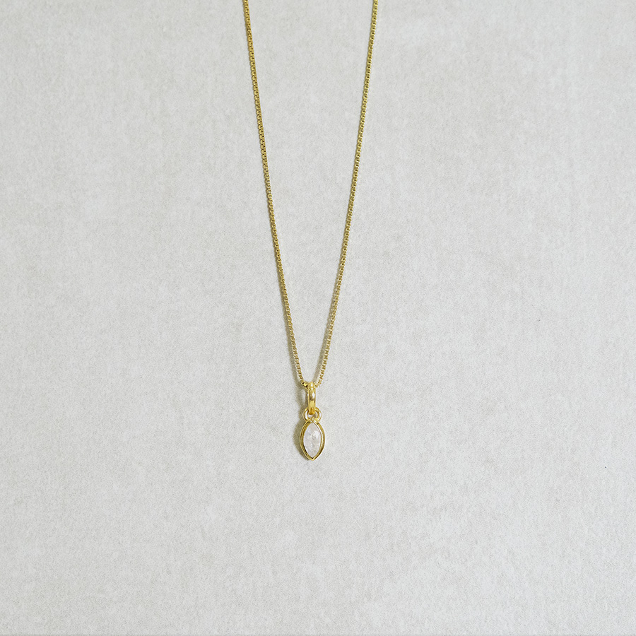 Regenbogen-Mondstein Auge // Venezianerkette