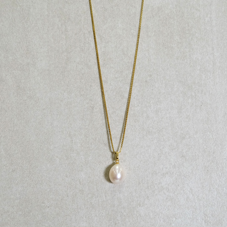 Süßwasserperle// Venezianerkette gold